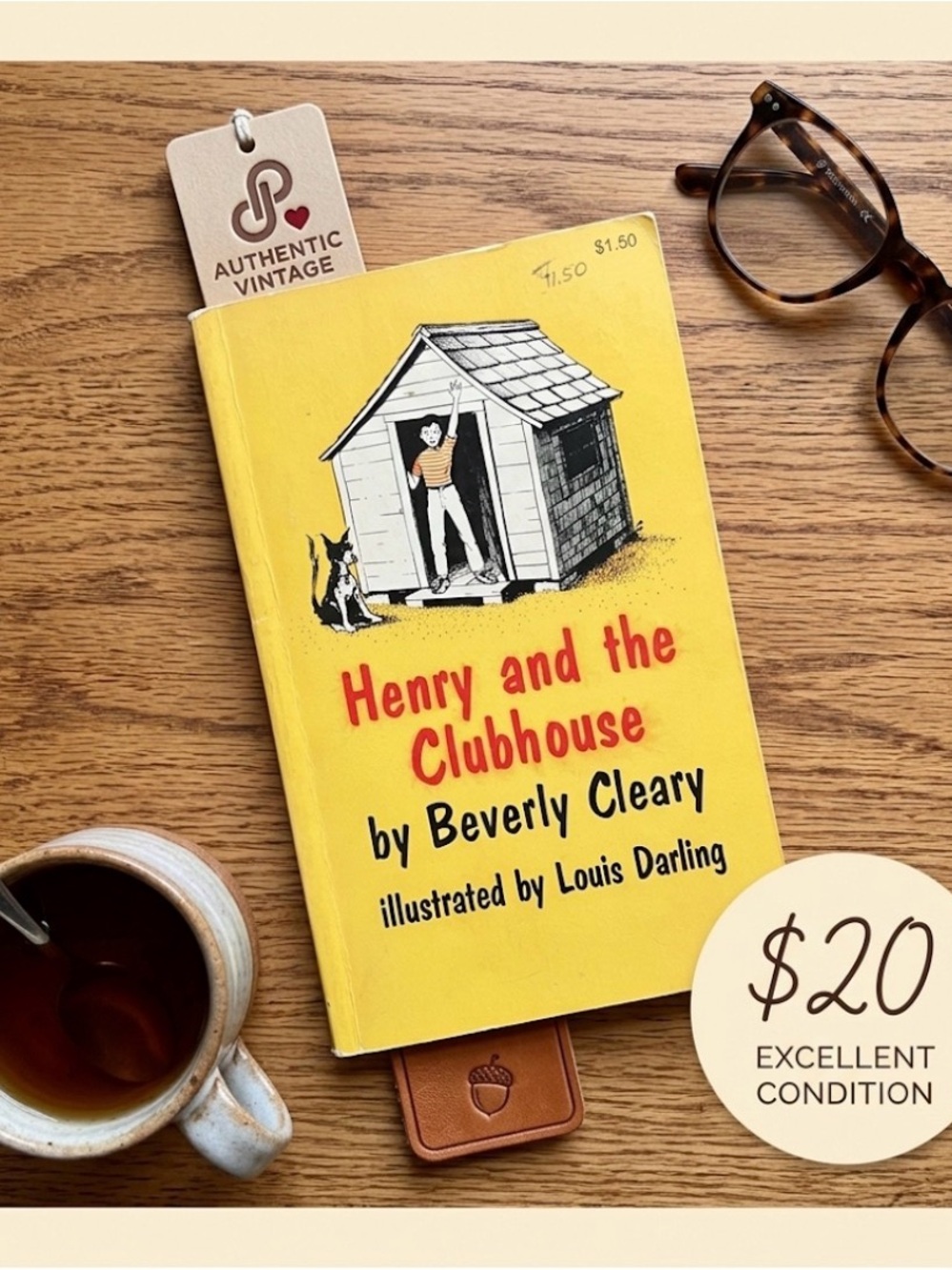 Henry and the Clubhouse by Beverly Cleary - Yellow Paperback